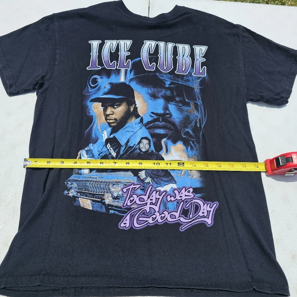 Ice Cube Graphic T-Shirt in Black and Blue - Picture 2 of 4